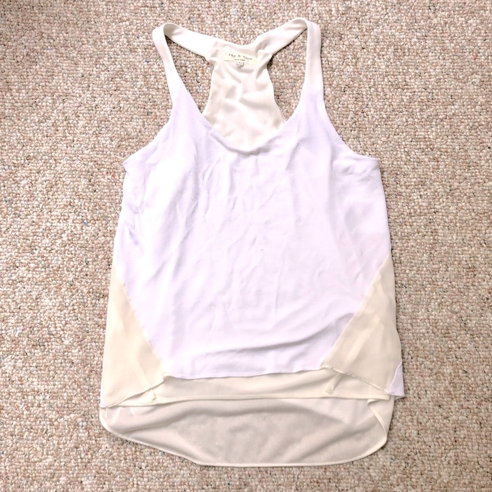 Rag & Bone silk blend layered tank top